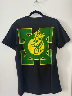 Off-White SS21 Green
Arrow Cartoon Short Sleeve Loose Fit Black